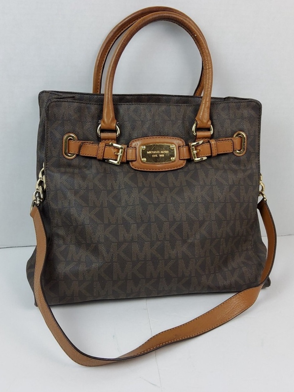 $348. Michael Kors Large Leather
Hamilton East West Satchel Tote
Handbag